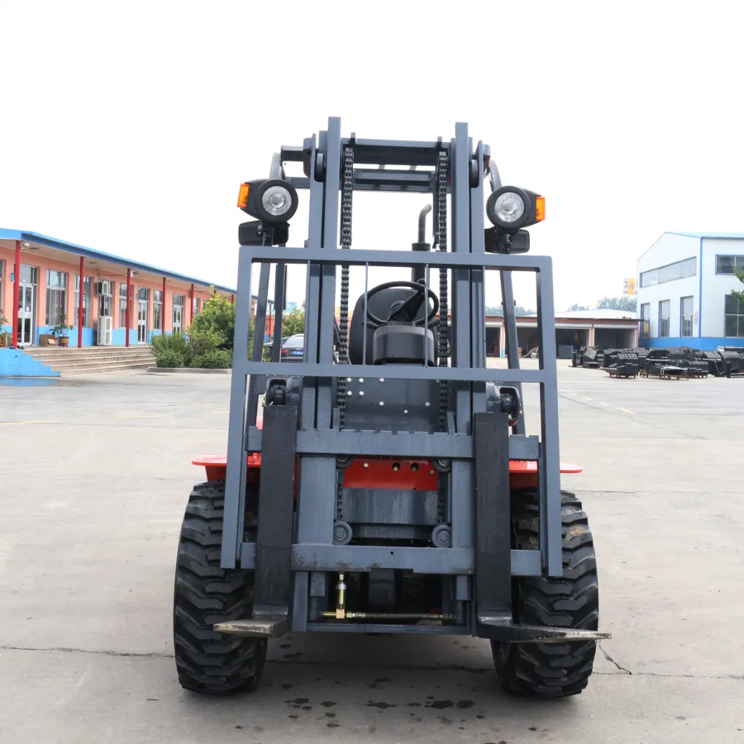 Tcm/Nissan Rough Terrain 2/2.5/3/3.5/4ton off Road Outdoor 4X4 4WD 4drives 4wheels Forklift Fork Lift Tcm/Linde/Yale/Toyota/Crown/Hyster Big Tyre