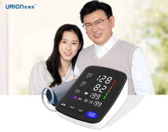 Precio de fábrica aprobado por la FDA CE Esfigmomanómetro para el hogar Monitor de presión arterial de pantalla grande digital Médico Electrónico Automático Bluetooth Monitor de presión arterial en la parte superior del brazo